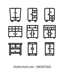Cupboard icon or logo isolated sign symbol vector illustration - Collection of high quality black style vector icons

