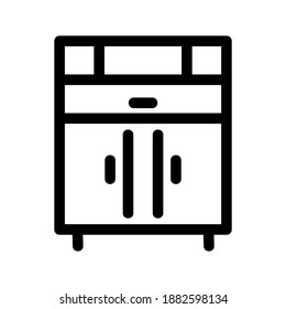 Cupboard icon or logo isolated sign symbol vector illustration - high quality black style vector icons

