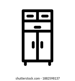 Cupboard icon or logo isolated sign symbol vector illustration - high quality black style vector icons
