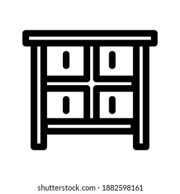 Cupboard icon or logo isolated sign symbol vector illustration - high quality black style vector icons

