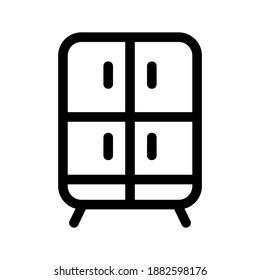 Cupboard icon or logo isolated sign symbol vector illustration - high quality black style vector icons
