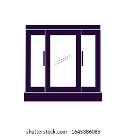 Logo-Vektorillustration-Design des Schrank-Kartons