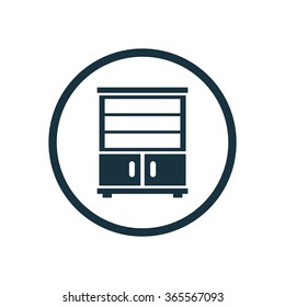 cupboard icon, on white background