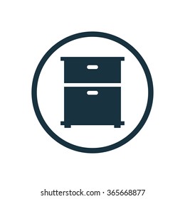 cupboard icon, on white background