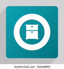 cupboard icon, on white background