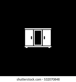 cupboard icon, on white background