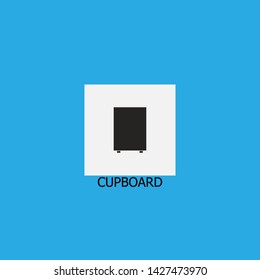 cupboard icon sign signifier vector