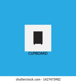 cupboard icon sign signifier vector