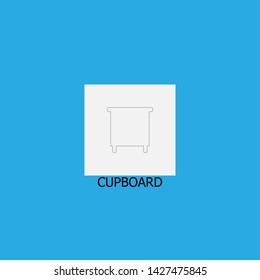 cupboard icon sign signifier vector