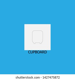 cupboard icon sign signifier vector