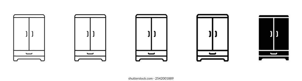 cupboard icon Simple outline illustration