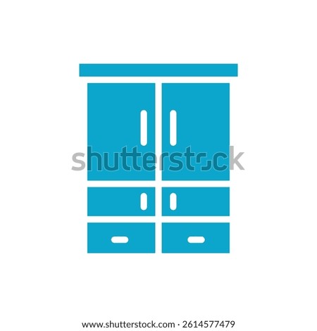 cupboard icon Simple thin line stroke vector