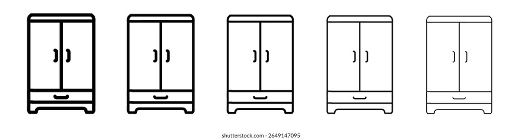 cupboard icon simple vector outline logo
