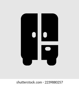 Cupboard icon in solid style about furniture, use for website mobile app presentation