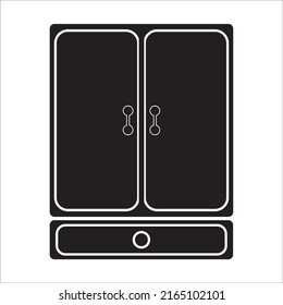cupboard icon vector design template black and white