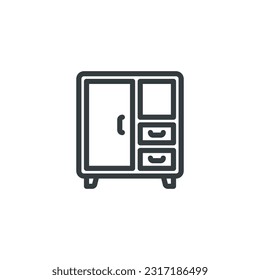 Cupboard icon, Cupboard vector illustration