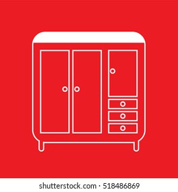 cupboard Icon Vector Illustration