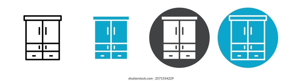 cupboard icon Vector illustration in black