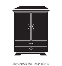 Plantilla de diseño de Ilustración vectorial de icono de armario