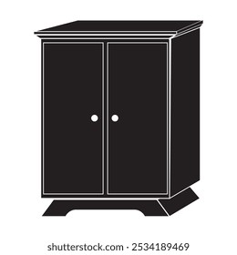 Plantilla de diseño de Ilustración vectorial de icono de armario