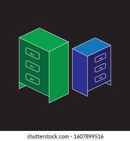 Cupboard icon vector illustration. Isolated background