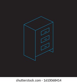 Cupboard icon vector illustration. Isolated background