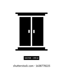cupboard icon vector, illustration logo template for many purpose. Isolated on white background.