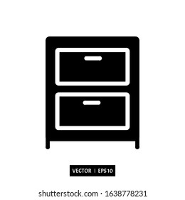 cupboard icon vector, illustration logo template for many purpose. Isolated on white background.