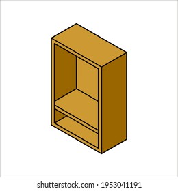 cupboard icon. cupboard vector illustration on white background for web and apps on white background. color editable