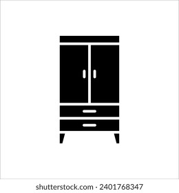 cupboard icon. Vector illustration for web design, mobile app, and ui. Isolated on white background