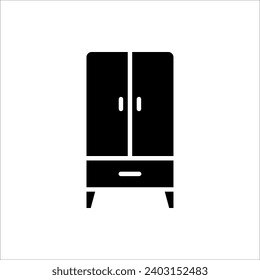 cupboard icon. Vector illustration for web design, mobile app, and ui. Isolated on white background