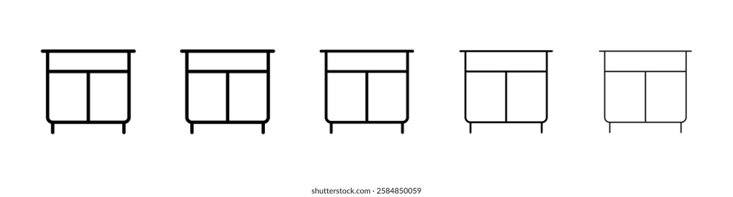 Cupboard icon Vector logo sign