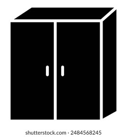cupboard icon vector on white background