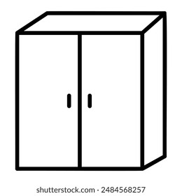 cupboard icon vector on white background