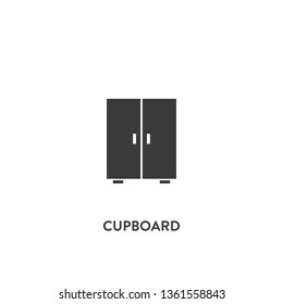 cupboard icon vector. cupboard sign on white background. cupboard icon for web and app