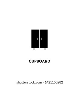 cupboard icon vector. cupboard sign on white background. cupboard icon for web and app