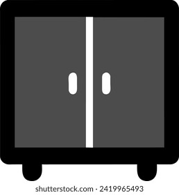 signo vectorial de icono de armario. Símbolo, ilustración del logotipo.