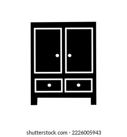 Cupboard icon vector simple design