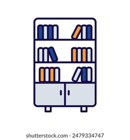 Icono de armario con fondo blanco Vector ilustración de stock