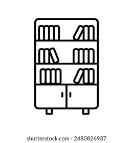 Icono de armario con fondo blanco Vector ilustración de stock