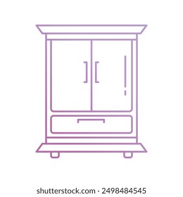 cupboard icon with white background vector stock illustration
