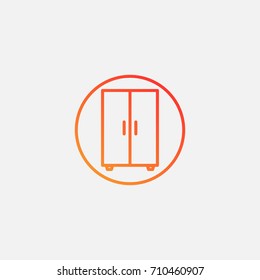 Cupboard icon.gradient illustration isolated vector sign symbol