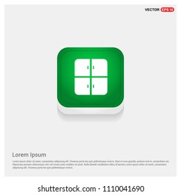 Cupboard IconGreen Web Button - Free vector icon