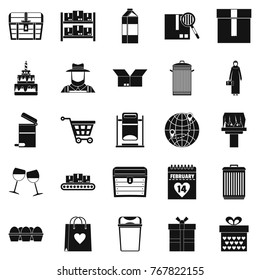 Cupboard icons set. Simple set of 25 cupboard vector icons for web isolated on white background