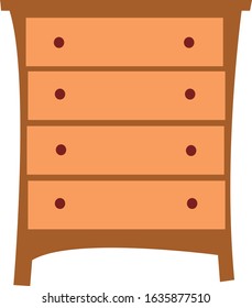 Cupboard isolated on white background. illustration vector