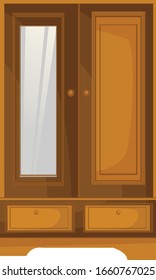 Cupboard isolated on white background. illustration vector