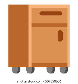 Cupboard isolated vector illustration.