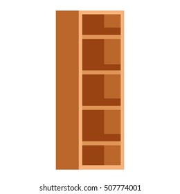 Cupboard isolated vector illustration.