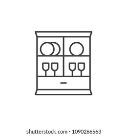 Cupboard line icon.