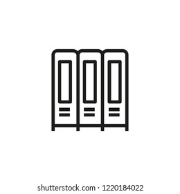 Cupboard line icon. Closet, cabinet, storage. Furniture concept. Can be used for topics like home, equipment, interior